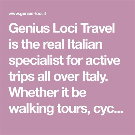 genius loci travel